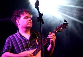Martin Vogwell playing mandola in FolkLaw